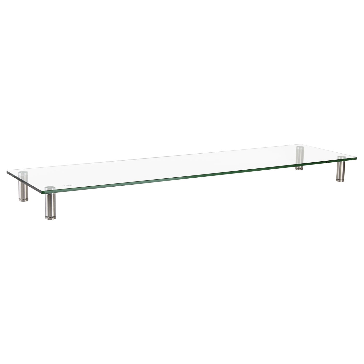 Monitor stand in glass/metal 1 m