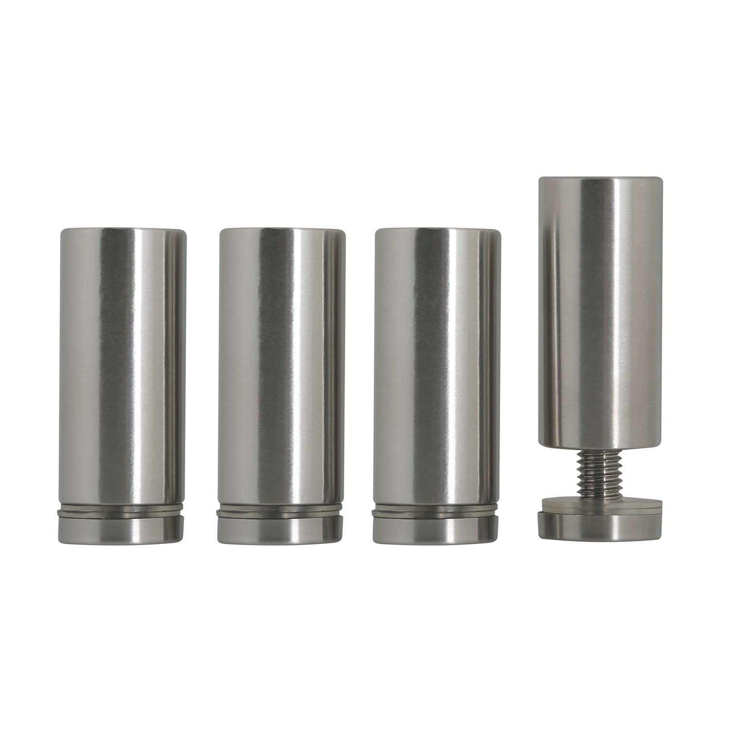 Monitor stand in glass/metal 1 m