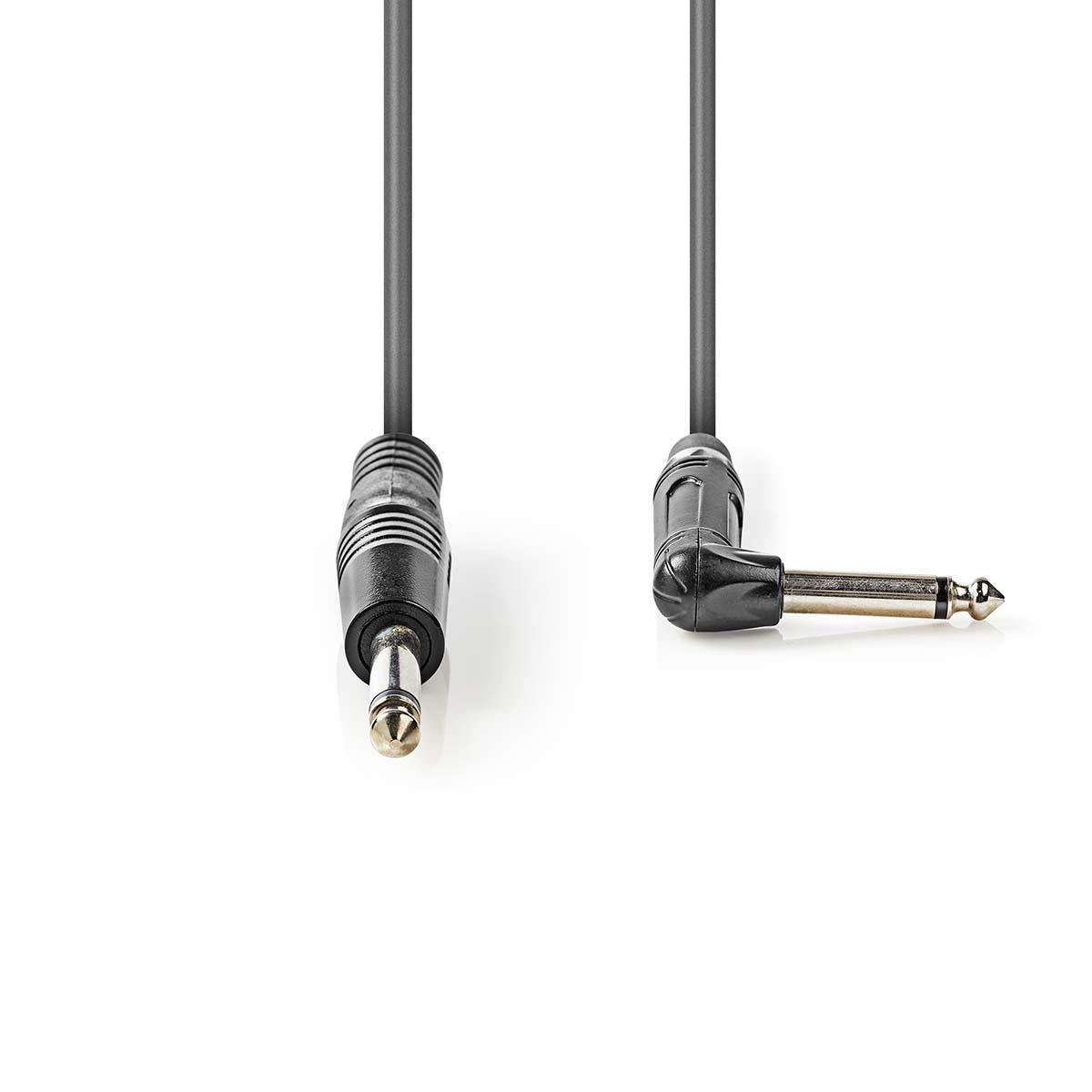 Mono audio cable | 6.35 mm Male | 6.35 mm Male | Nickel Plated | 3.00 m | Round | PVC