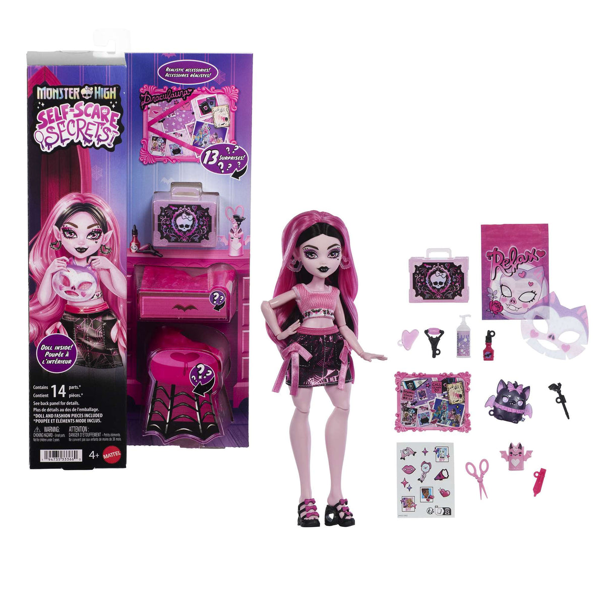 Monster High Draculaura Doll with Beauty Accessories Set