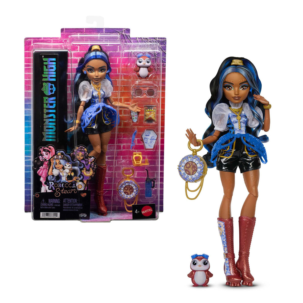 Monster High Robecka Steam Doll with Pet & Accessories