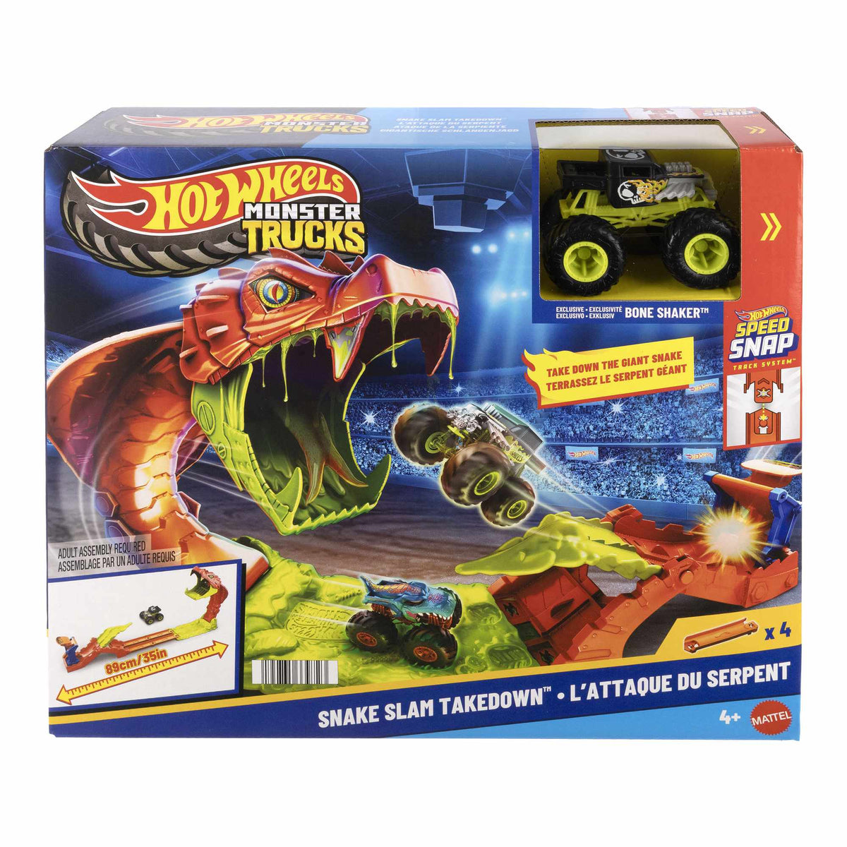 Monster Truck Track Set with Snake Challenge and Car