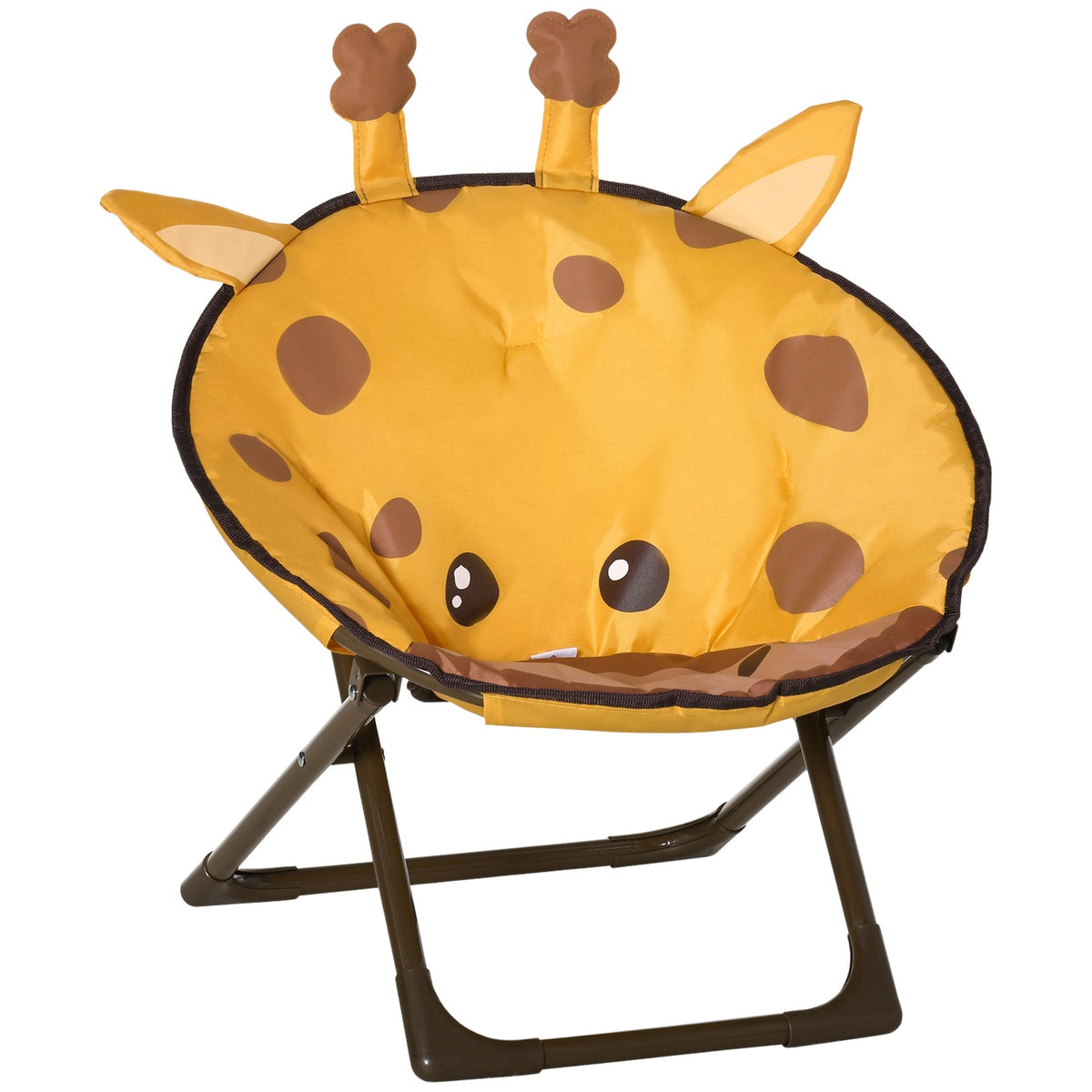 Moon Chair Camping Chair Children Foldable Indoor Outdoor Steel Yellow Ø50X49H Cm