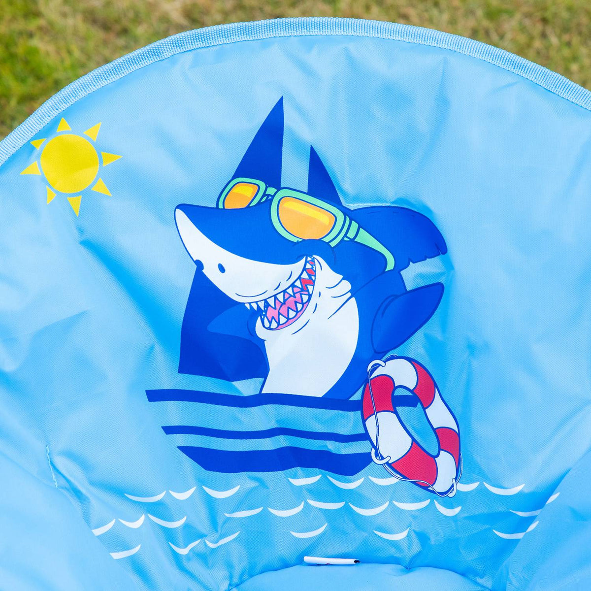 Moonchair Camping Chairs Children'S Moon Chair Foldable Children'S Folding Chair Indoor & Outdoor For Toddler Girls Boys Steel Blue Ø50 X 49H Cm