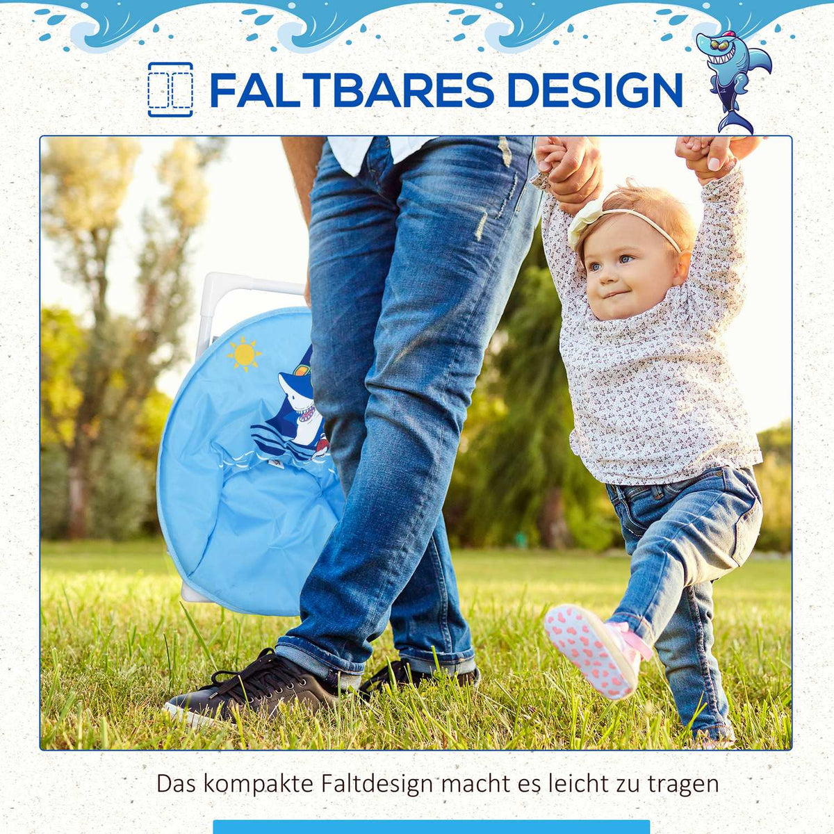 Moonchair Camping Chairs Children'S Moon Chair Foldable Children'S Folding Chair Indoor & Outdoor For Toddler Girls Boys Steel Blue Ø50 X 49H Cm