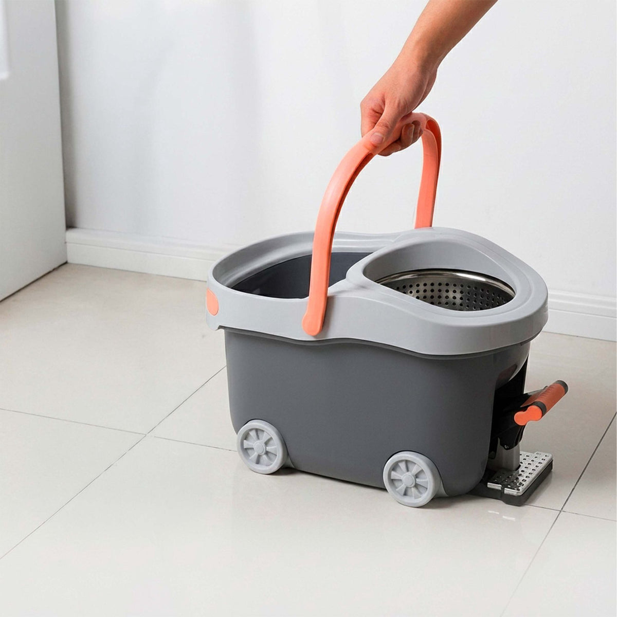 Mop Set with Bucket, Wringer & 16L Capacity