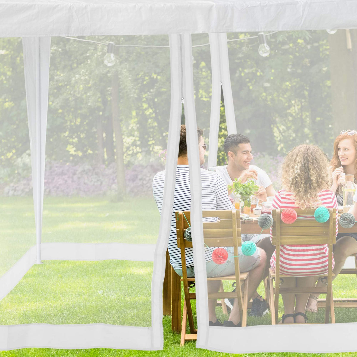 Mosquito Net for 3x3m Pavilion White