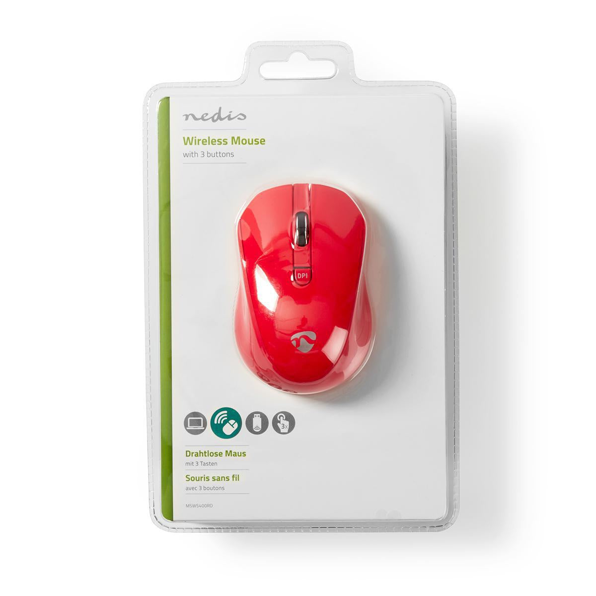 Mouse | Wireless | 800 / 1200 / 1600 dpi | Adjustable DPI | Number of buttons: 3 | Right and left handed