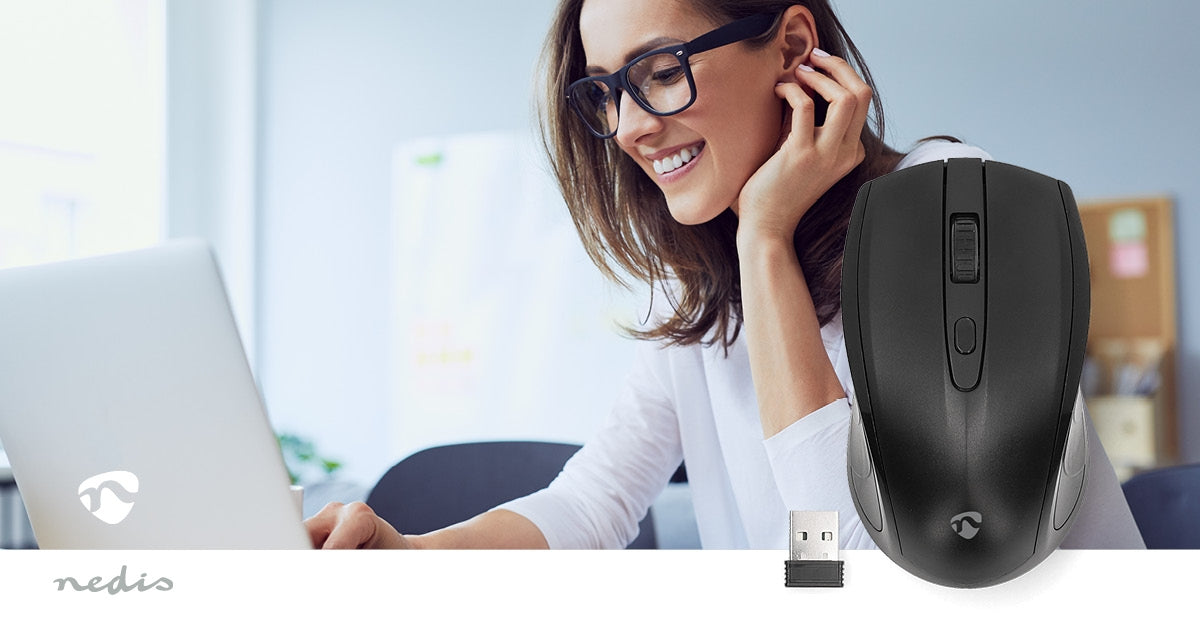 Mouse | Wireless | 800 / 1200 / 1600 dpi | Adjustable DPI | Number of buttons: 4 | Both Handed