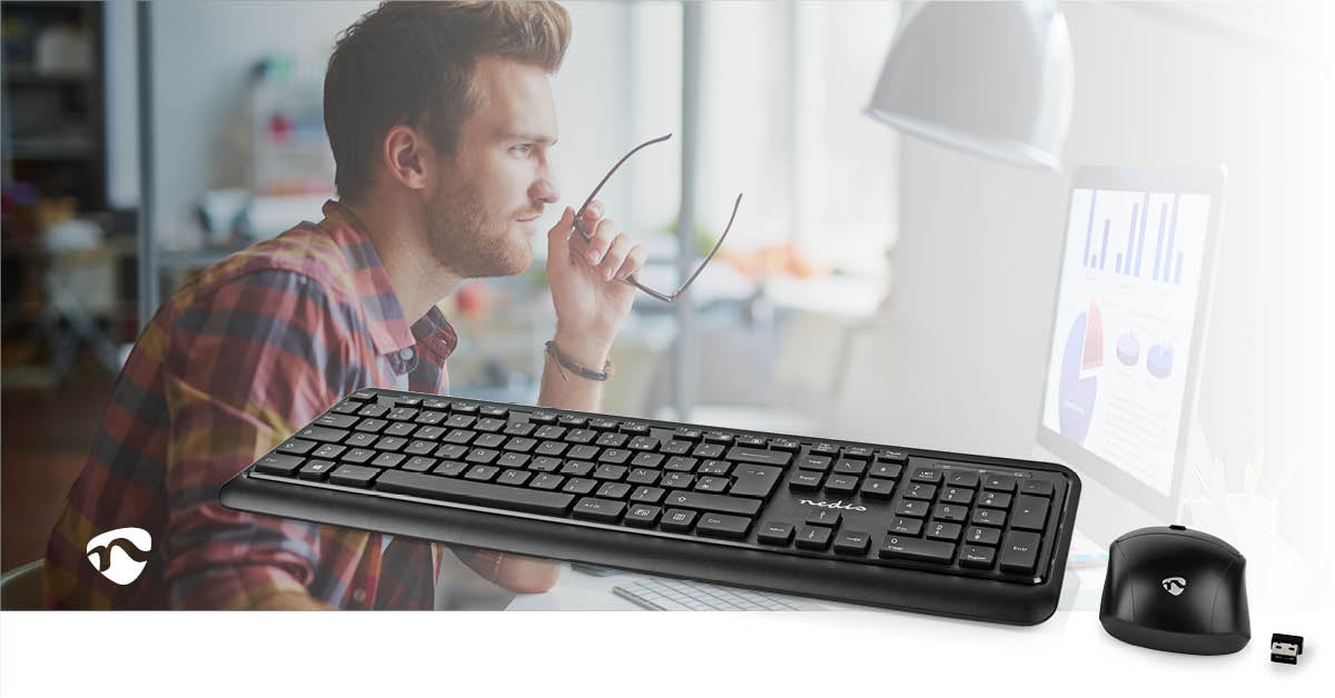 Mouse and Keyboard | Wireless | Mouse and keyboard connection: USB | 800 / 1200 / 1600 dpi | Adjustable DPI | AZERTY | FR Layout