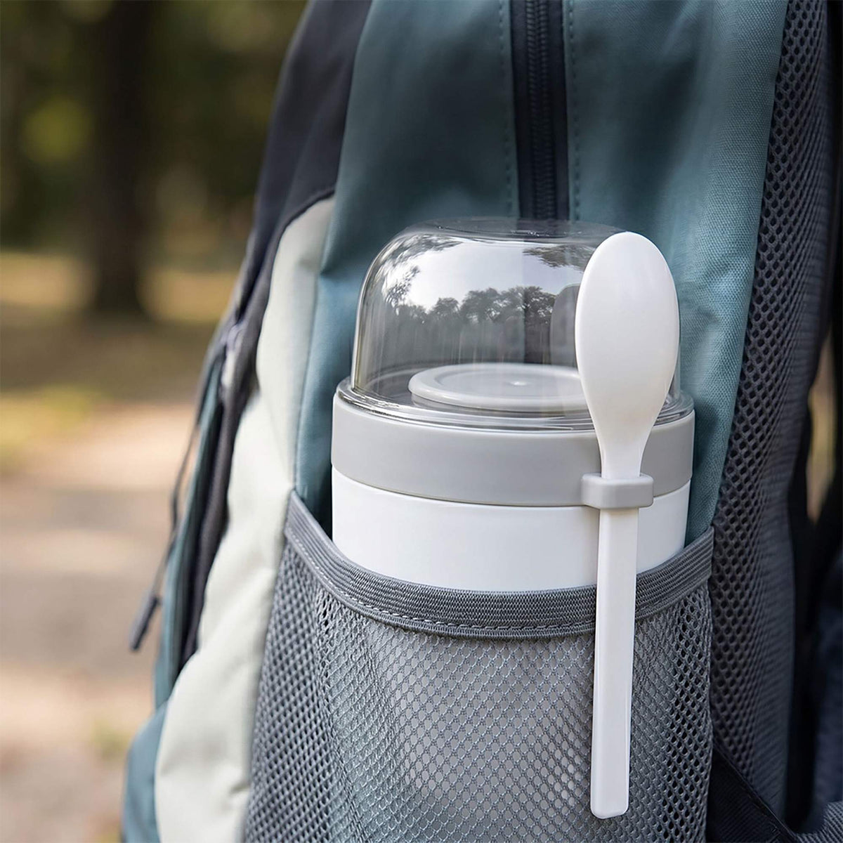 Muesli To-Go Cups with Spoon, 4-Pack, BPA-Free Plastic