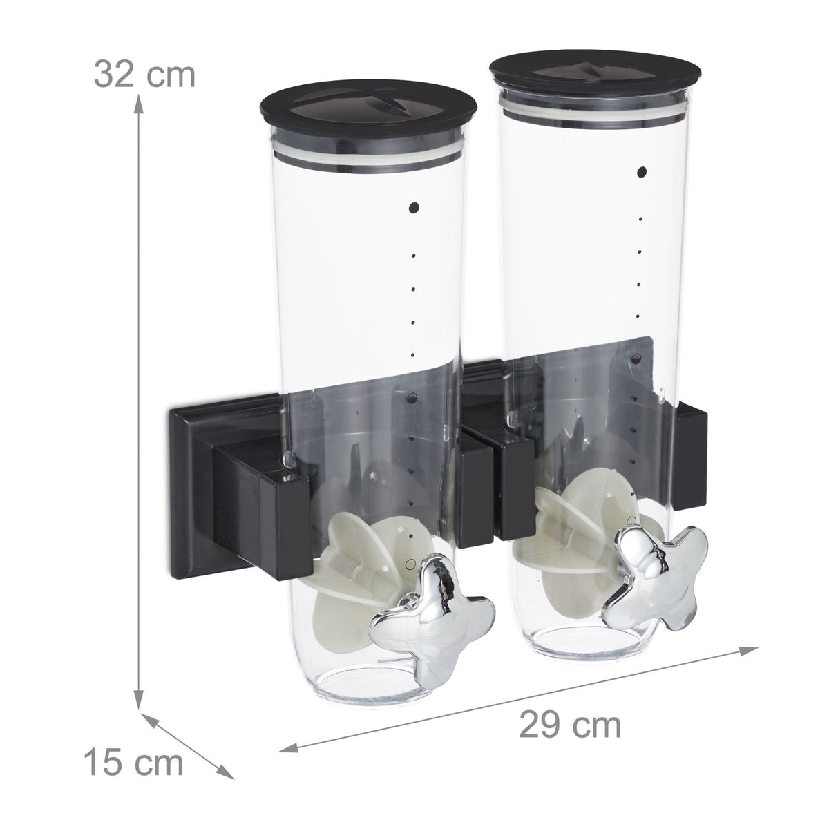 Mueslidispenser double for wall mounting