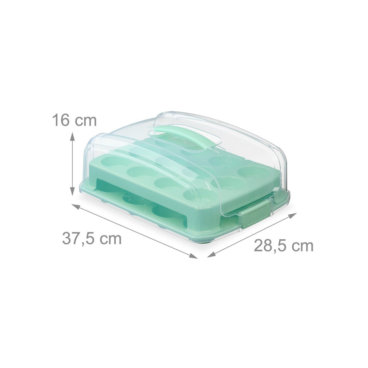 Muffin Cupcake Storage Box, Holds 24, Two-Tier