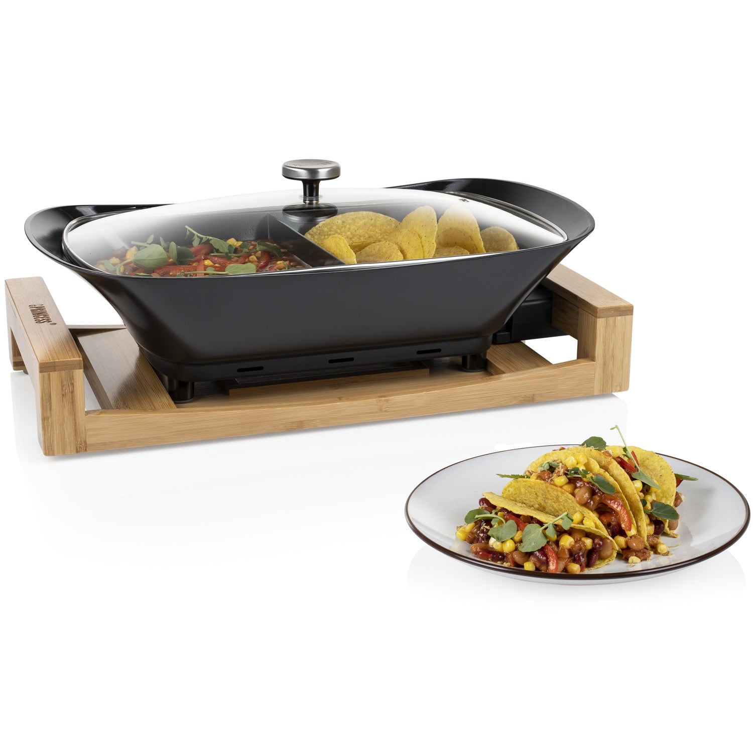 Multi Cook Pure Black Bamboo Ceramic pot