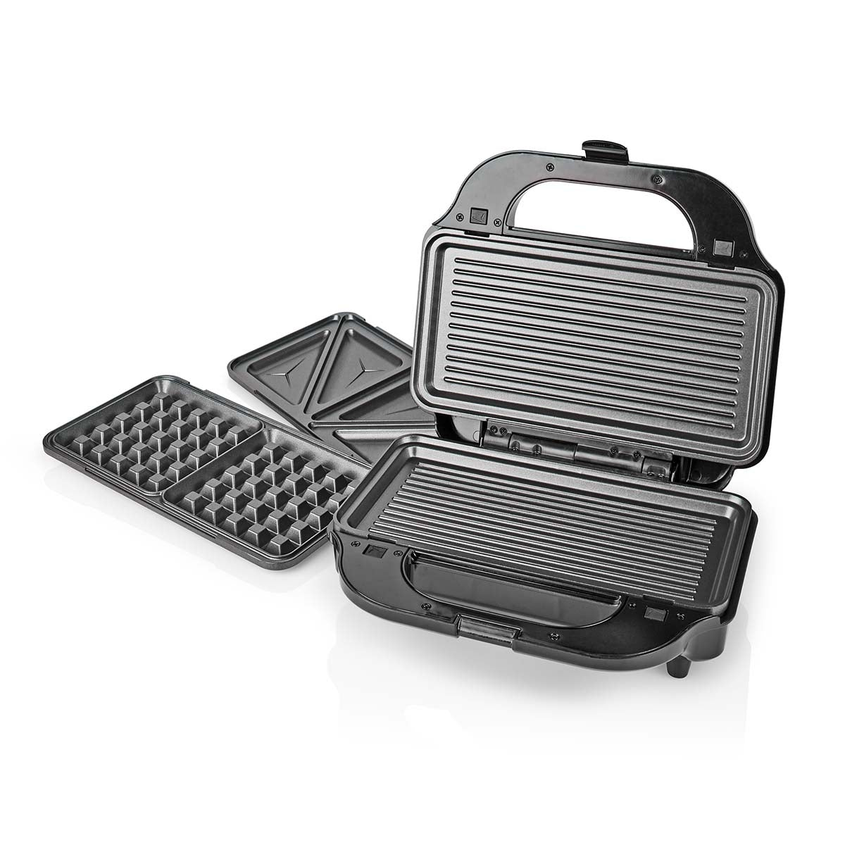 Multi Grill | Grill / Sandwich / Waffle | 900 W | 28 x 15 cm | Automatic temperature control | Plastic / Stainless steel