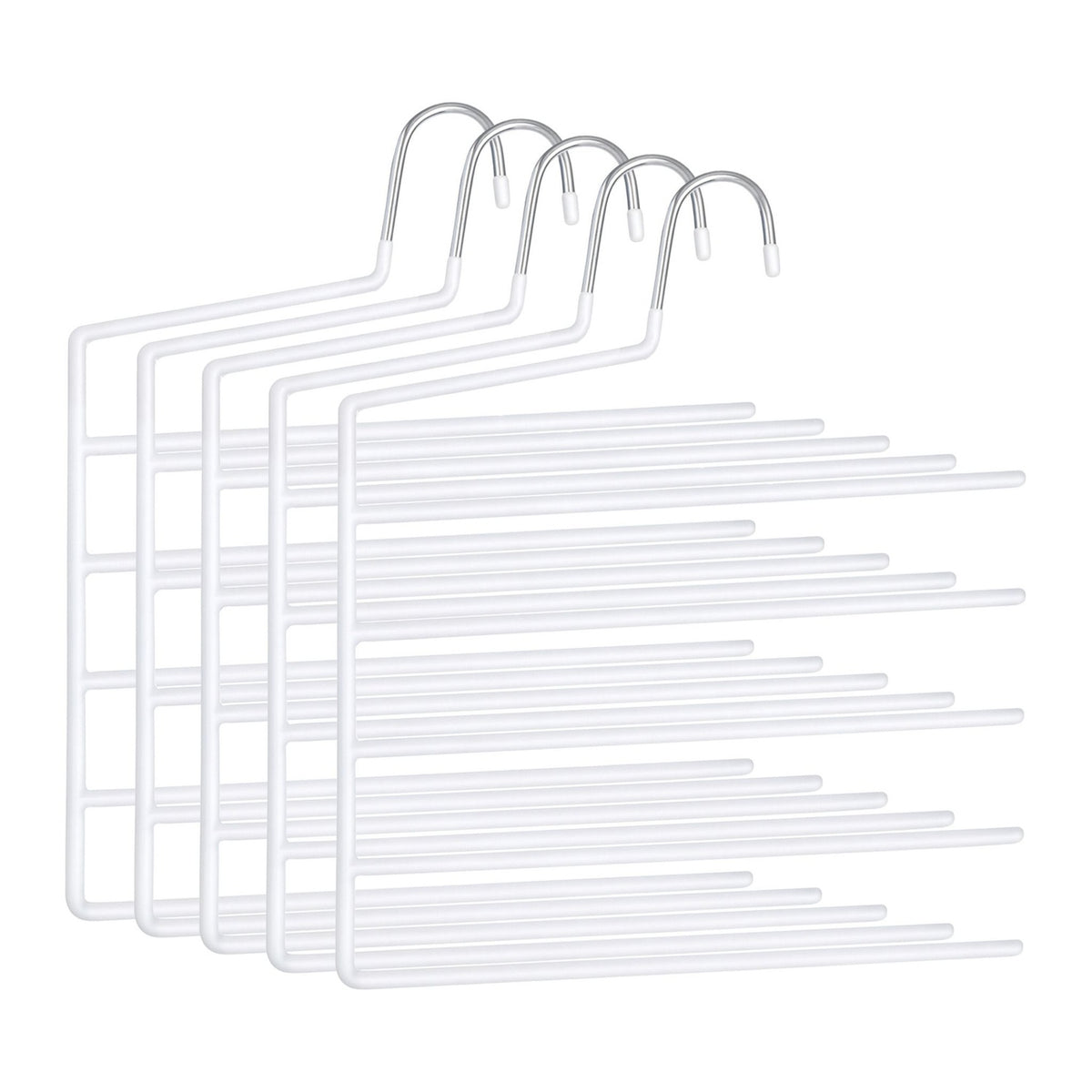 Multi Trouser Hangers – Non-Slip, Space-Saving, 5-Pack