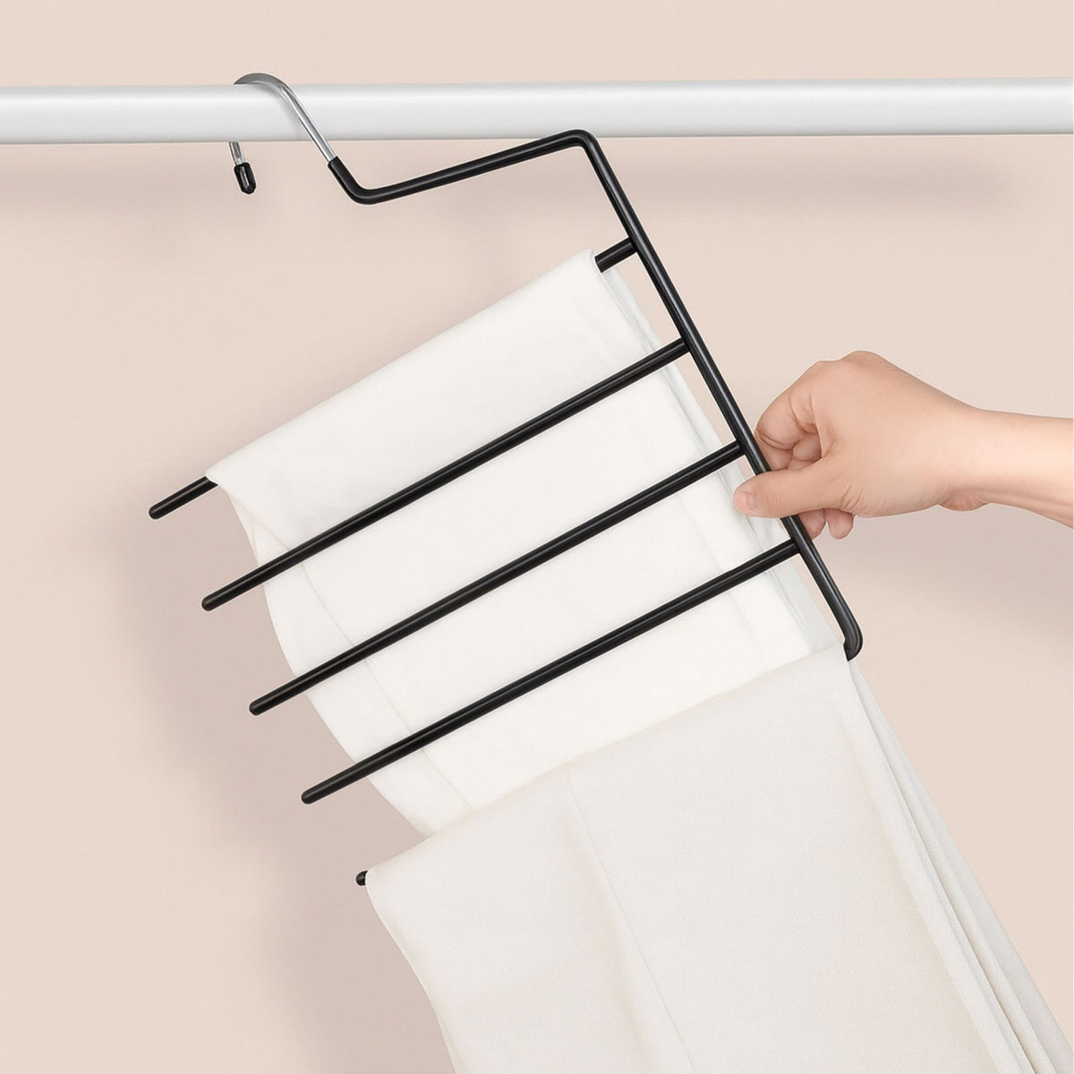 Multi Trouser Hangers – Non-Slip, Space-Saving, 5-Pack