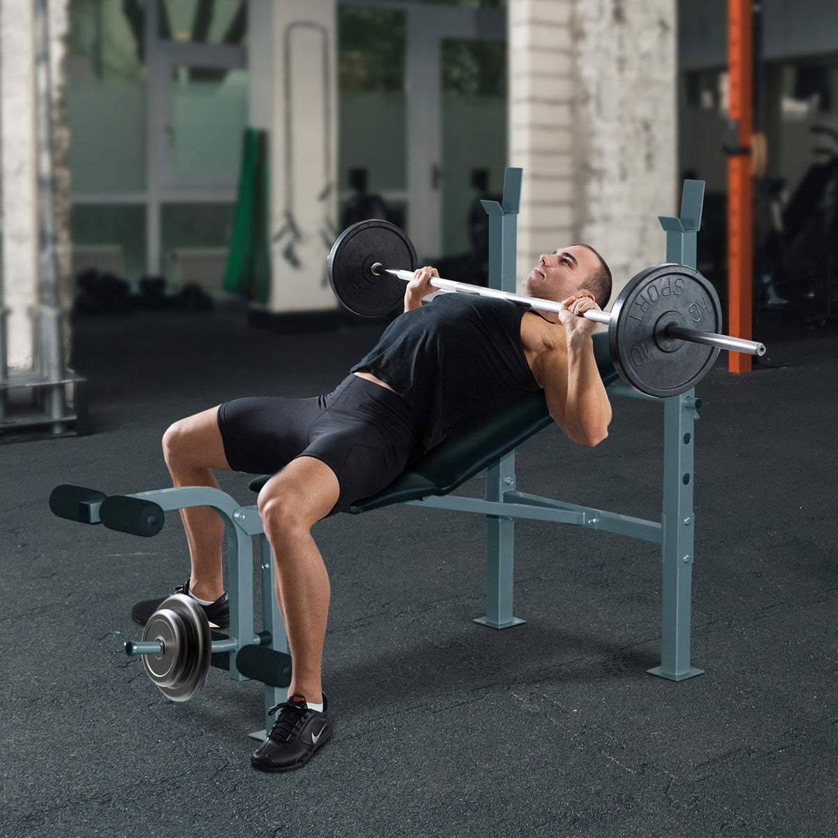 Multi-Weight Bench, Training Bench, Multi-Gym, Incline Bench, Fitness Equipment, Steel, 165X68X114Cm