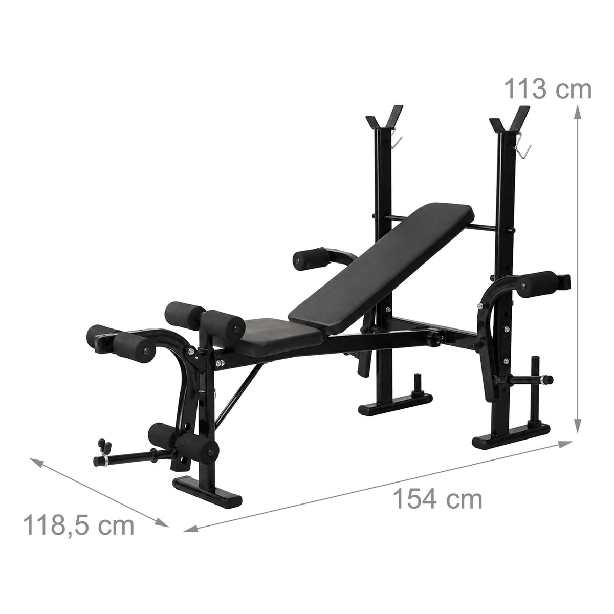 Multifunctional Home Gym Bench with Adjustable Backrest