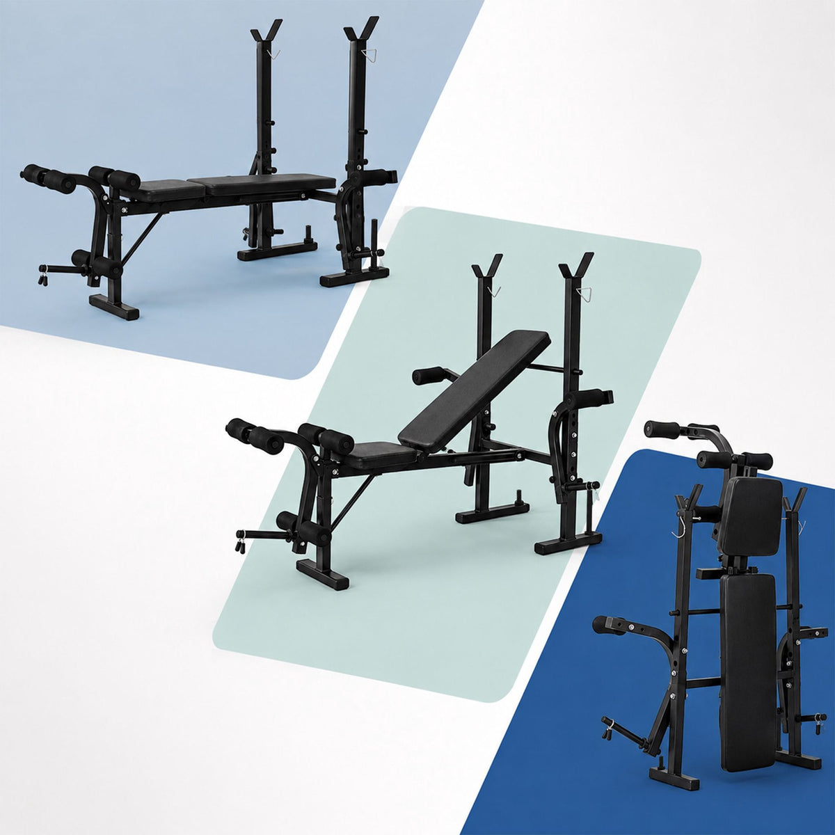 Multifunctional Home Gym Bench with Adjustable Backrest