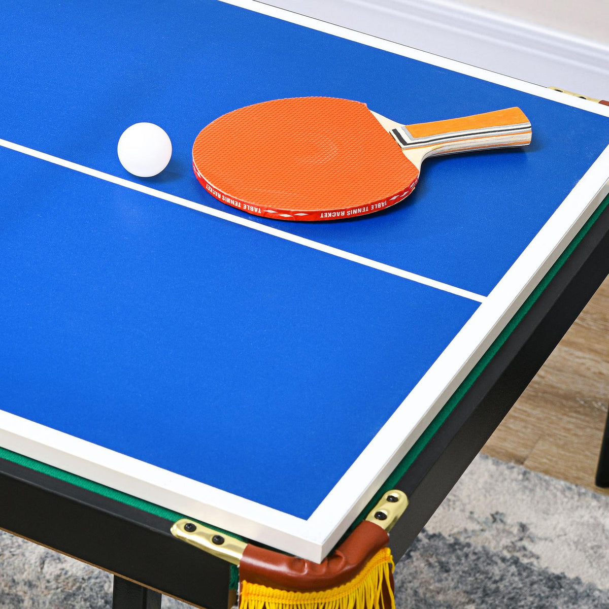 Multigame Game Table 2-In-1 Multifunctional Table Table Tennis Billiards Accessories Children Teenagers Adults Steel 140X63X60-80Cm Green