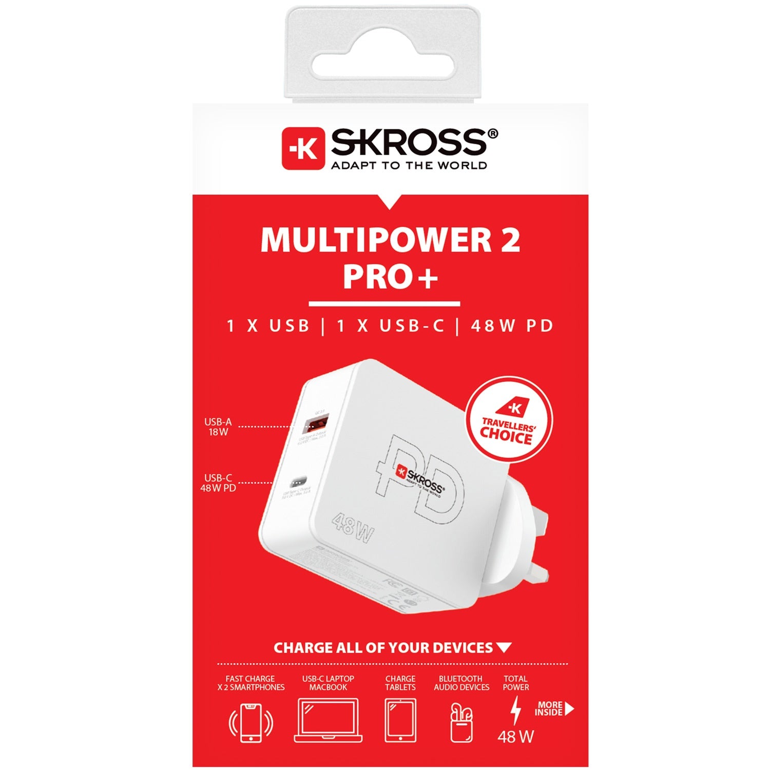 Multipower 2 Pro+ UK 1xUSB-C PD 1xUSB-A 48W