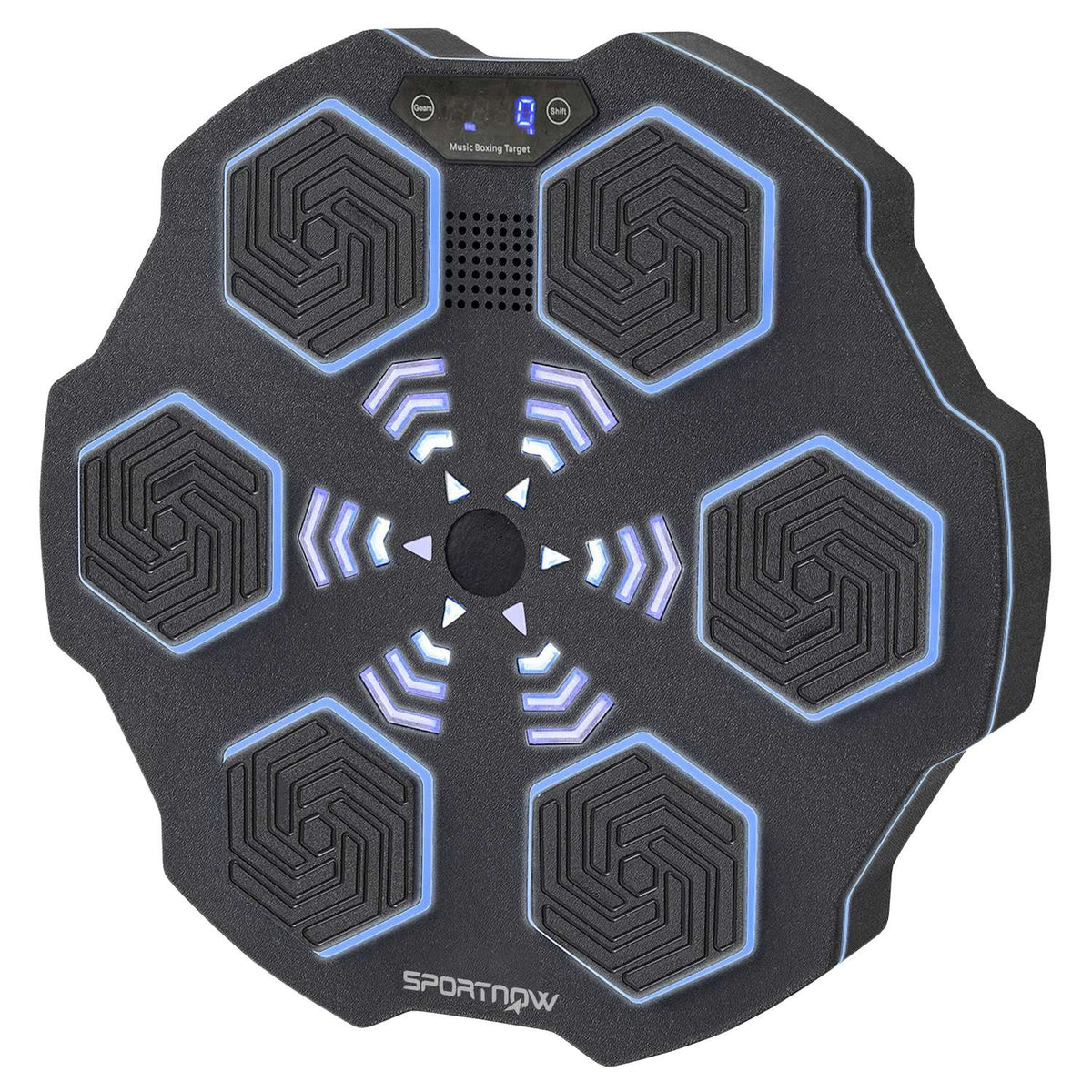 Music Box Machine, Bluetooth Speaker, Wall Mountable, 9 Speeds and Modes, LED Lights, Black