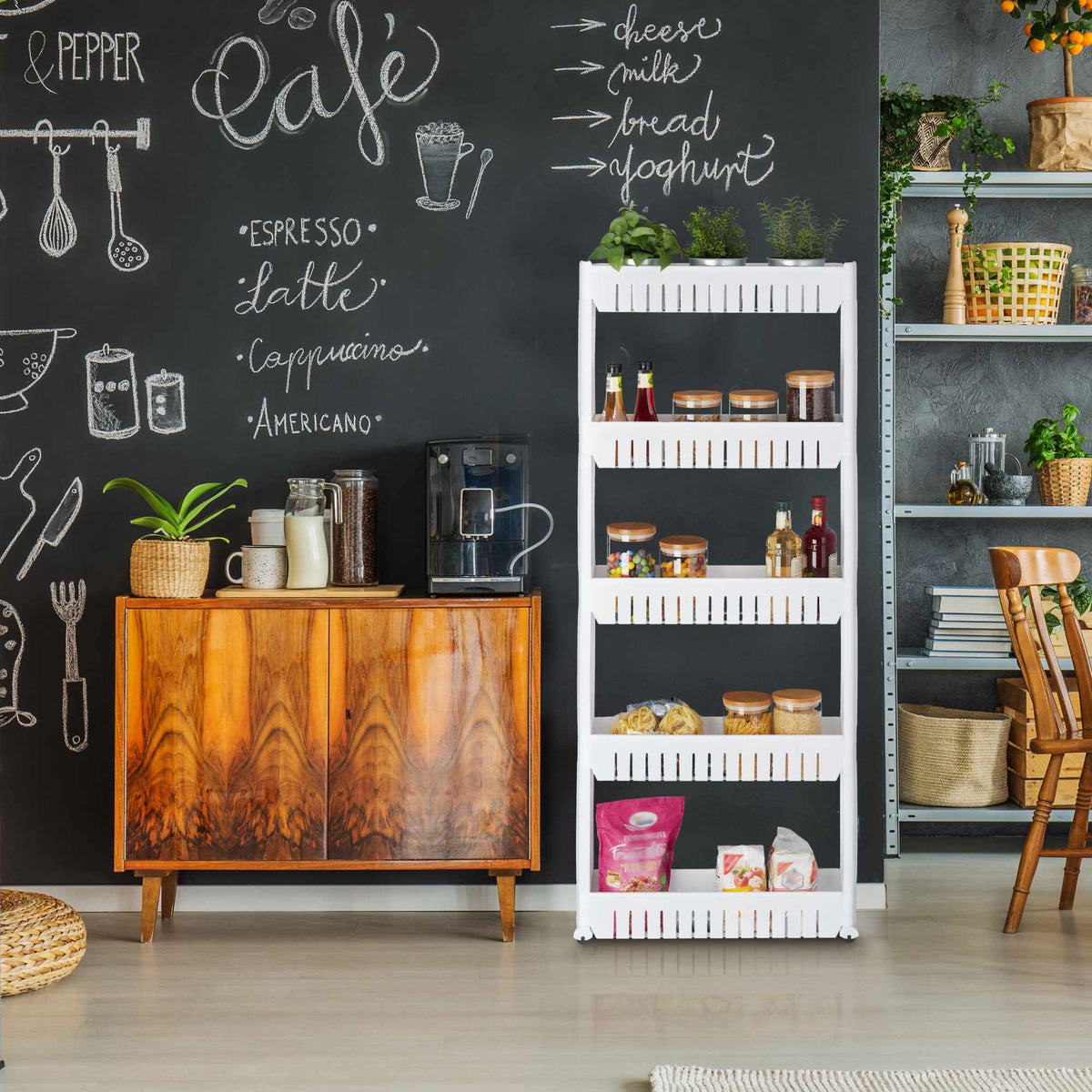 Narrow Niche Trolley with 5 Shelves