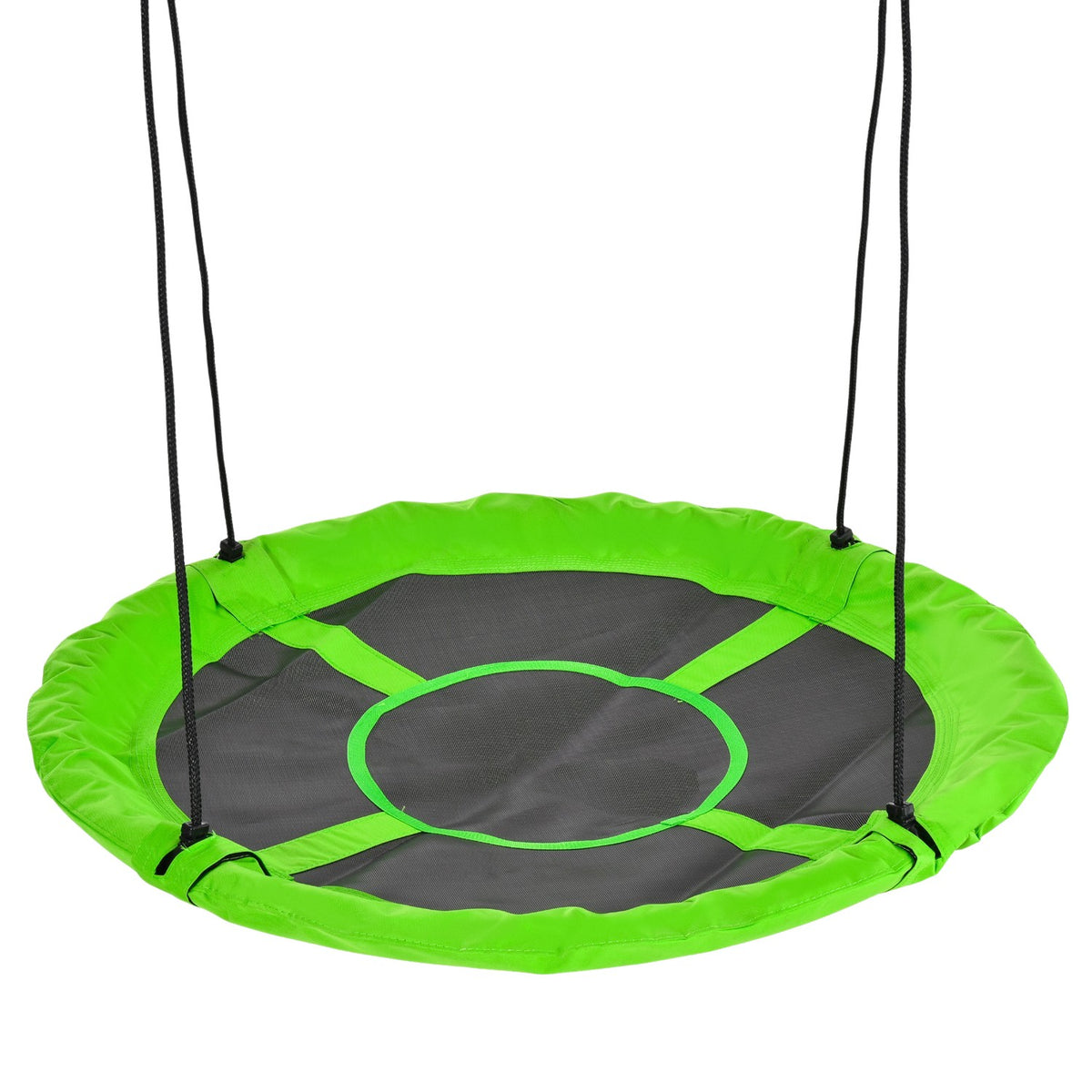 Nest Swing Ø110 Cm, Hanging Swing Up To 150 Kg, Adjustable Children'S Swing, Plate Swing For 3-12 Years Children, Green