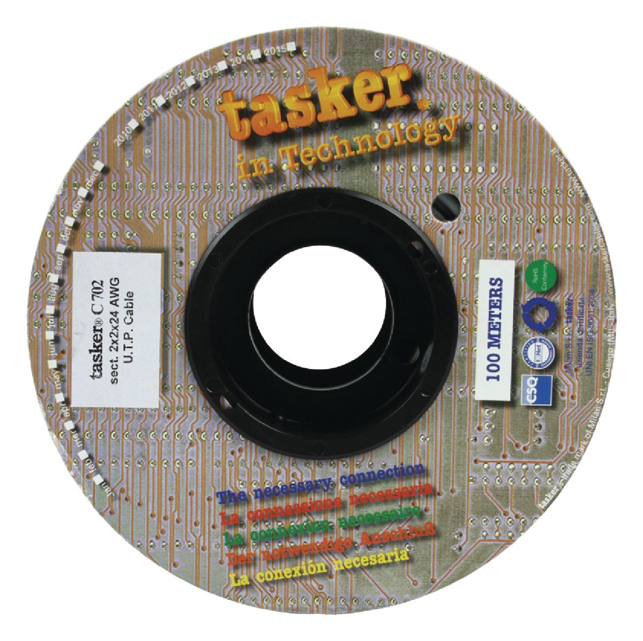 Network Cable CAT5e UTP Reel 100 m Grey Stranded