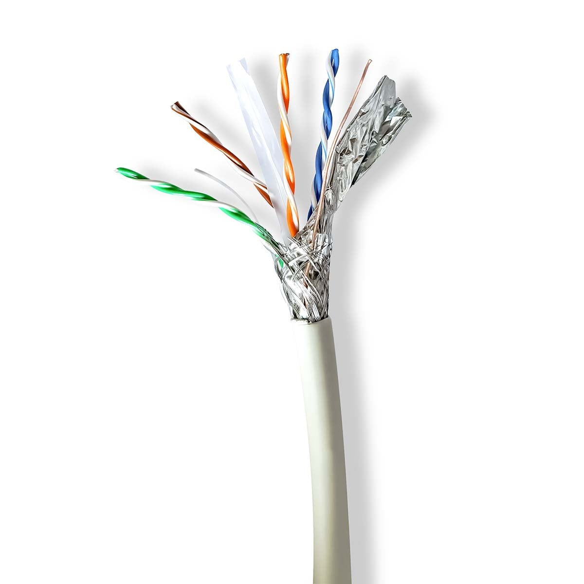 Network Cable Roll | CAT6a | Solid | S/FTP | Copper | 100.0 m | Indoor | Round | LSZH | Grey | Gift Box