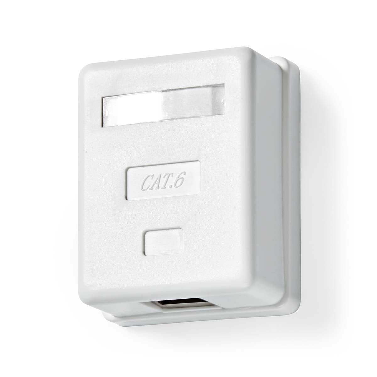 Network Wall Box | On-Wall | 1 port(s) | STP CAT6 | Straight | Female | Gold Plated | PVC | White | Box