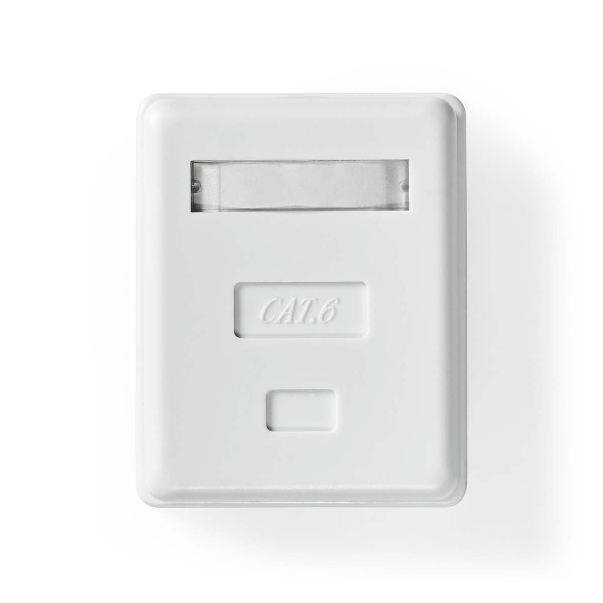 Network Wall Box | On-Wall | 1 port(s) | STP CAT6 | Straight | Female | Gold Plated | PVC | White | Box