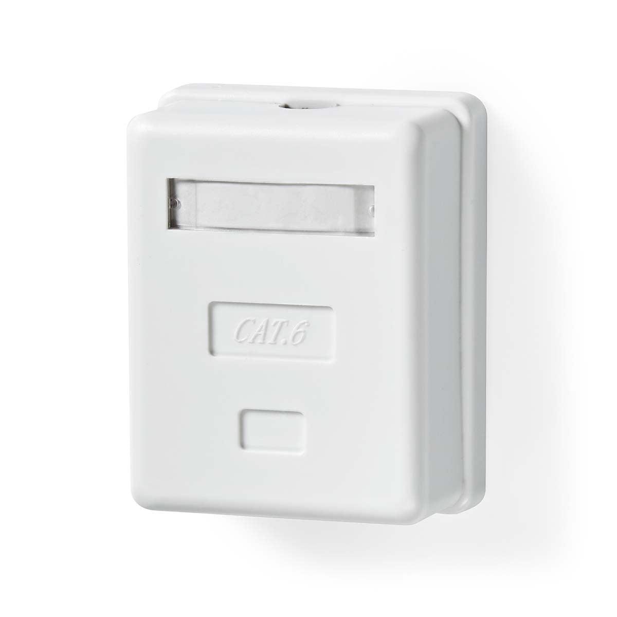 Network Wall Box | On-Wall | 1 port(s) | STP CAT6 | Straight | Female | Gold Plated | PVC | White | Box