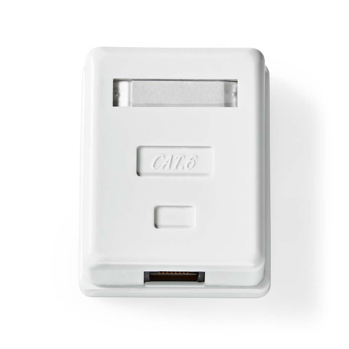 Network Wall Box | On-Wall | 1 port(s) | UTP CAT6 | Straight | Female | Gold Plated | ABS | White | Box