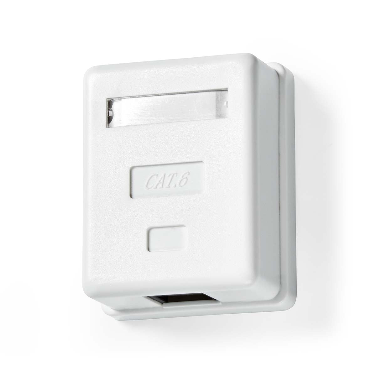 Network Wall Box | On-Wall | 1 port(s) | UTP CAT6 | Straight | Female | Gold Plated | ABS | White | Box