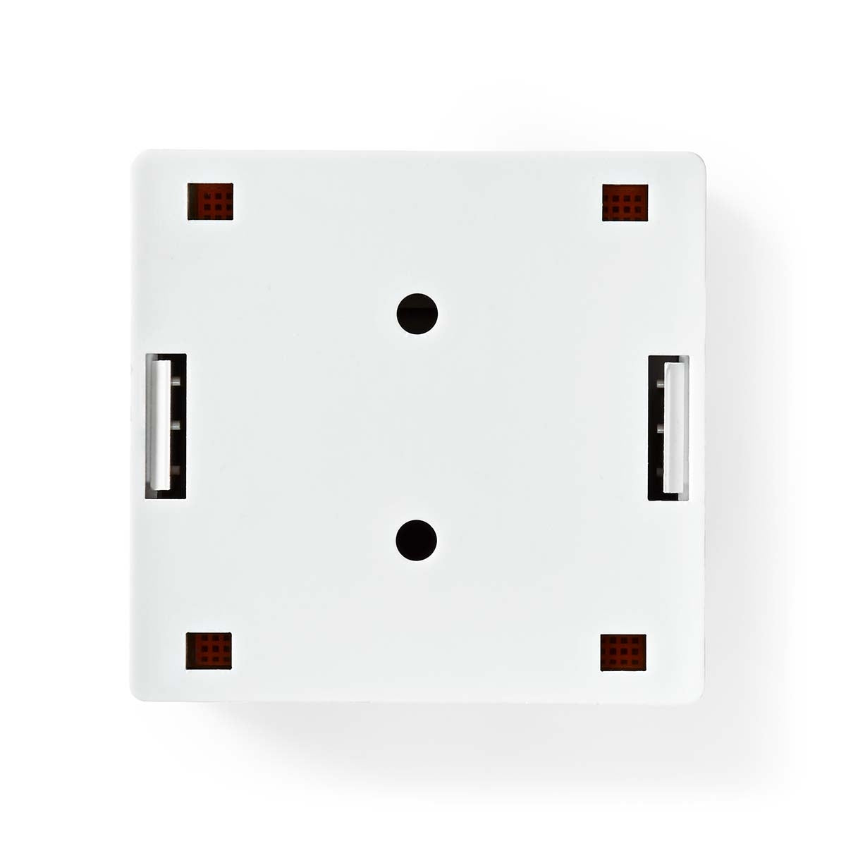 Network Wall Box | On-Wall | 2 port(s) | STP CAT6 | Straight | Female | Gold Plated | PVC | White | Box
