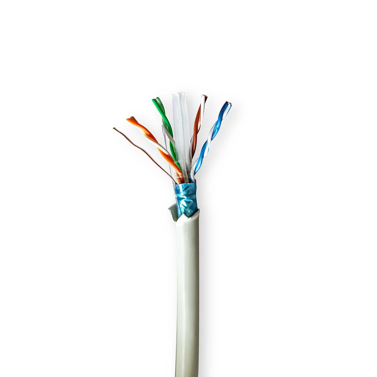 Network cable Roll | CAT6 | Stranded | F/UTP | Bare Copper | 100.0 m | Indoor | Round | LSZH | Gray | Gift box