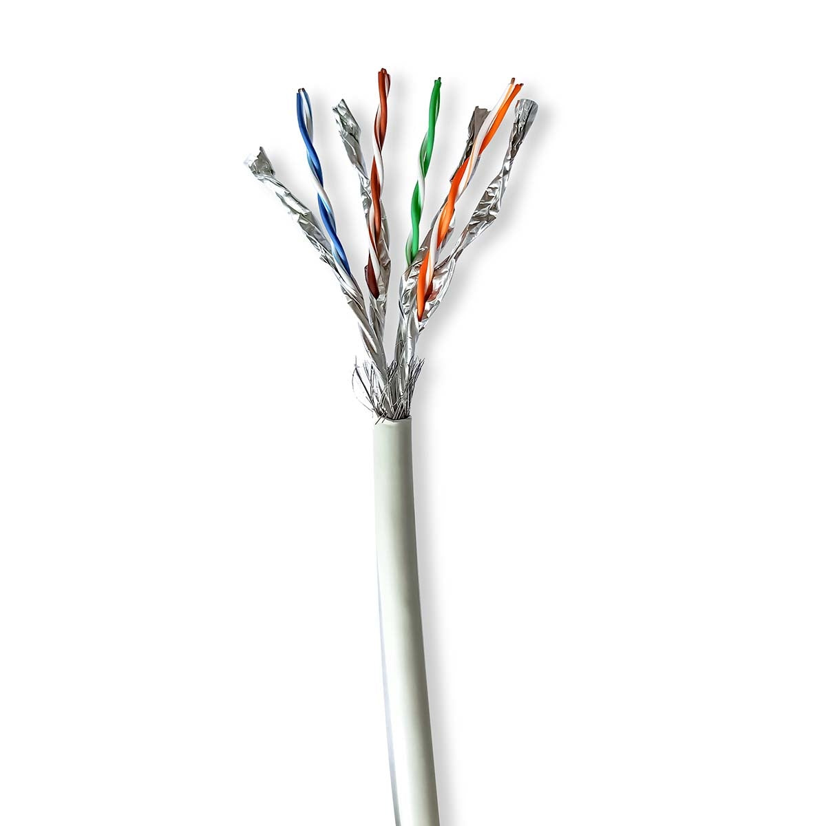 Network cable Roll | CAT7 | Fixed | S/FTP | Bare Copper | 50.0 m | Indoor | Round | LSZH | Gray | Gift box
