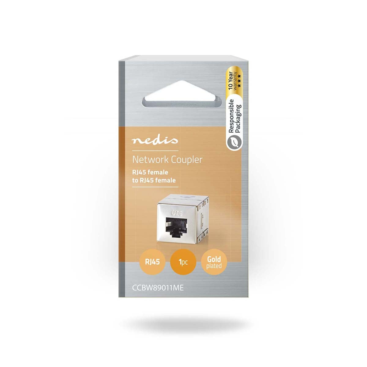 Network connection | Adapter | Shielded | RJ45 Female | RJ45 Female | Straight | Metal | Box