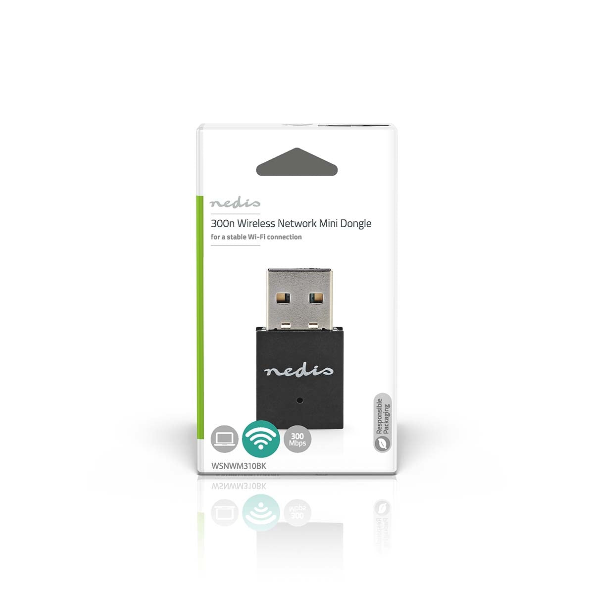 Network dongle | Wi-Fi | N300 | 2.4 GHz | USB2.0 | Wi-Fi speed total: 300 Mbps | Windows 10 / Windows 11 / Windows 8