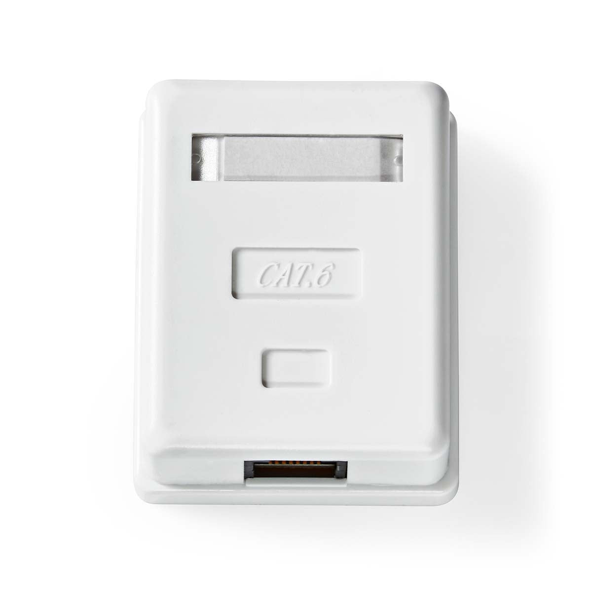 Network wall box | On the wall | 1-Port port(s) | UTP CAT6 | Straight | Female | Gold Plated | PVC | White | Envelope