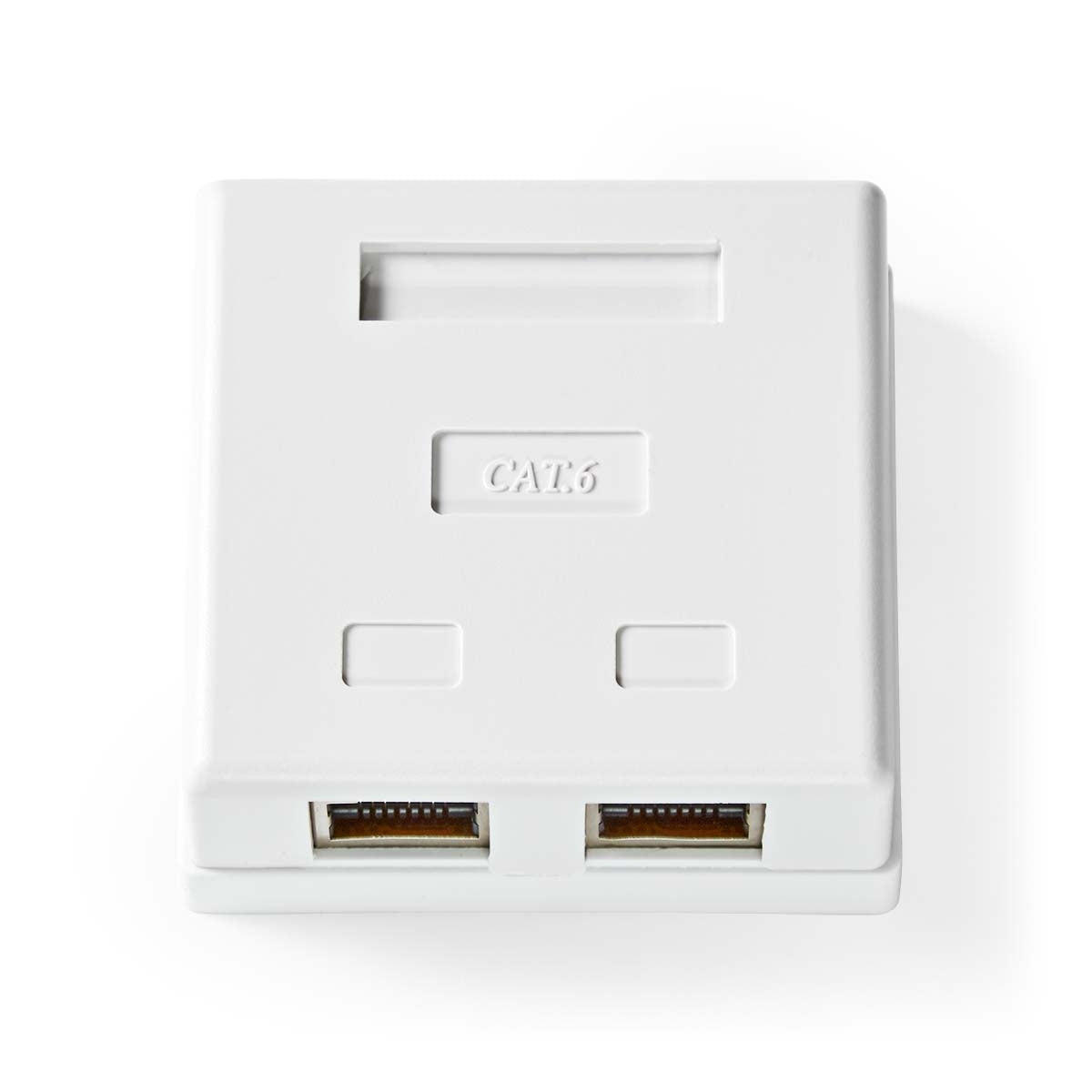 Network wall box | On the wall | 2-Port port(s) | STP CAT6 | Straight | Female | Gold Plated | PVC | White | Envelope