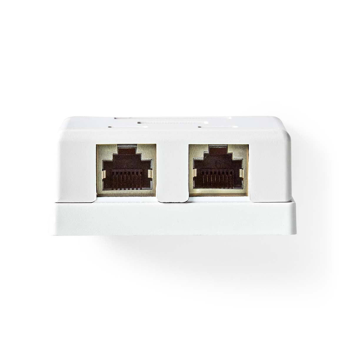 Network wall box | On the wall | 2-Port port(s) | STP CAT6 | Straight | Female | Gold Plated | PVC | White | Envelope
