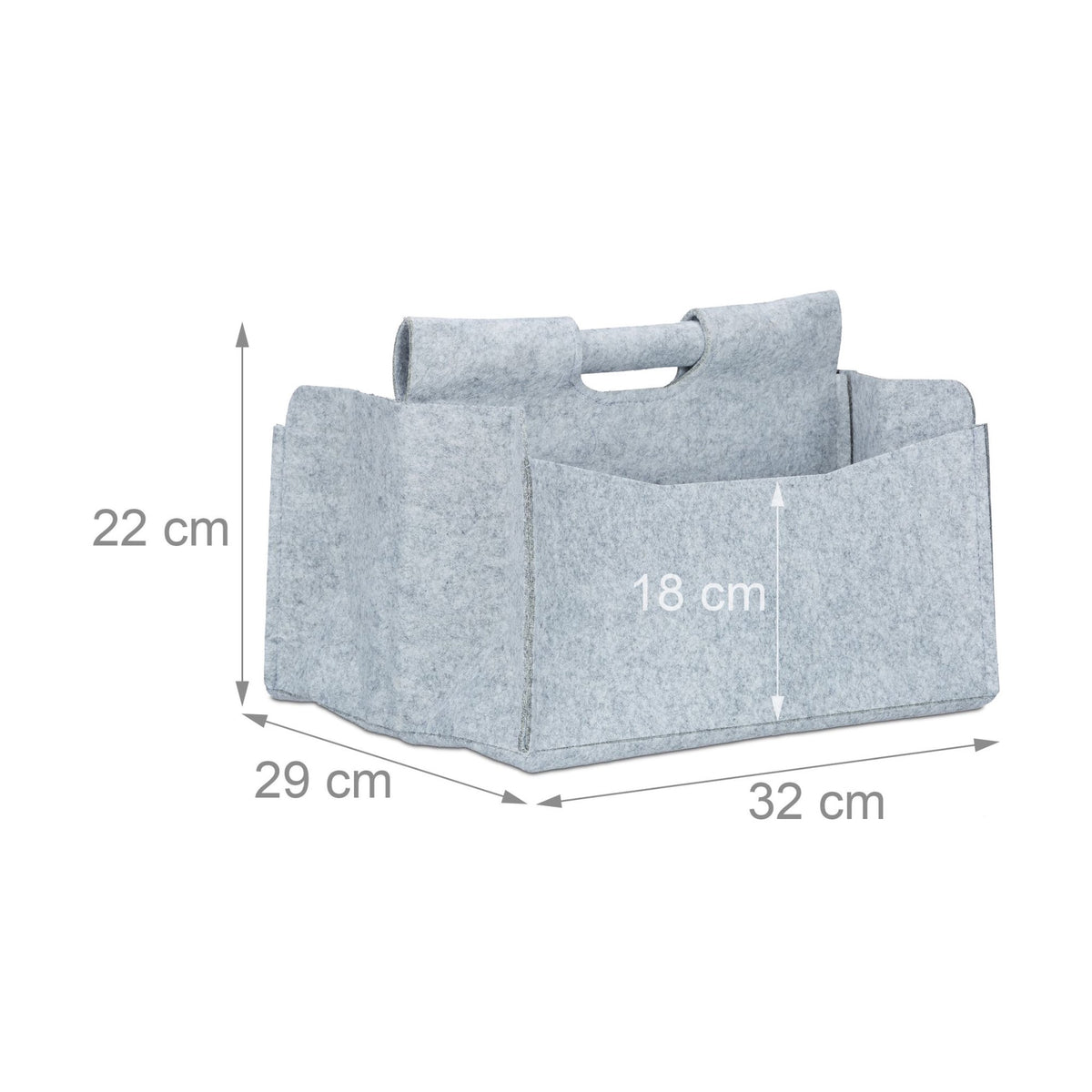 Newspaper basket in felt