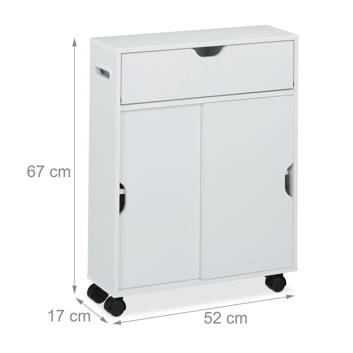 Niche trolley with sliding doors