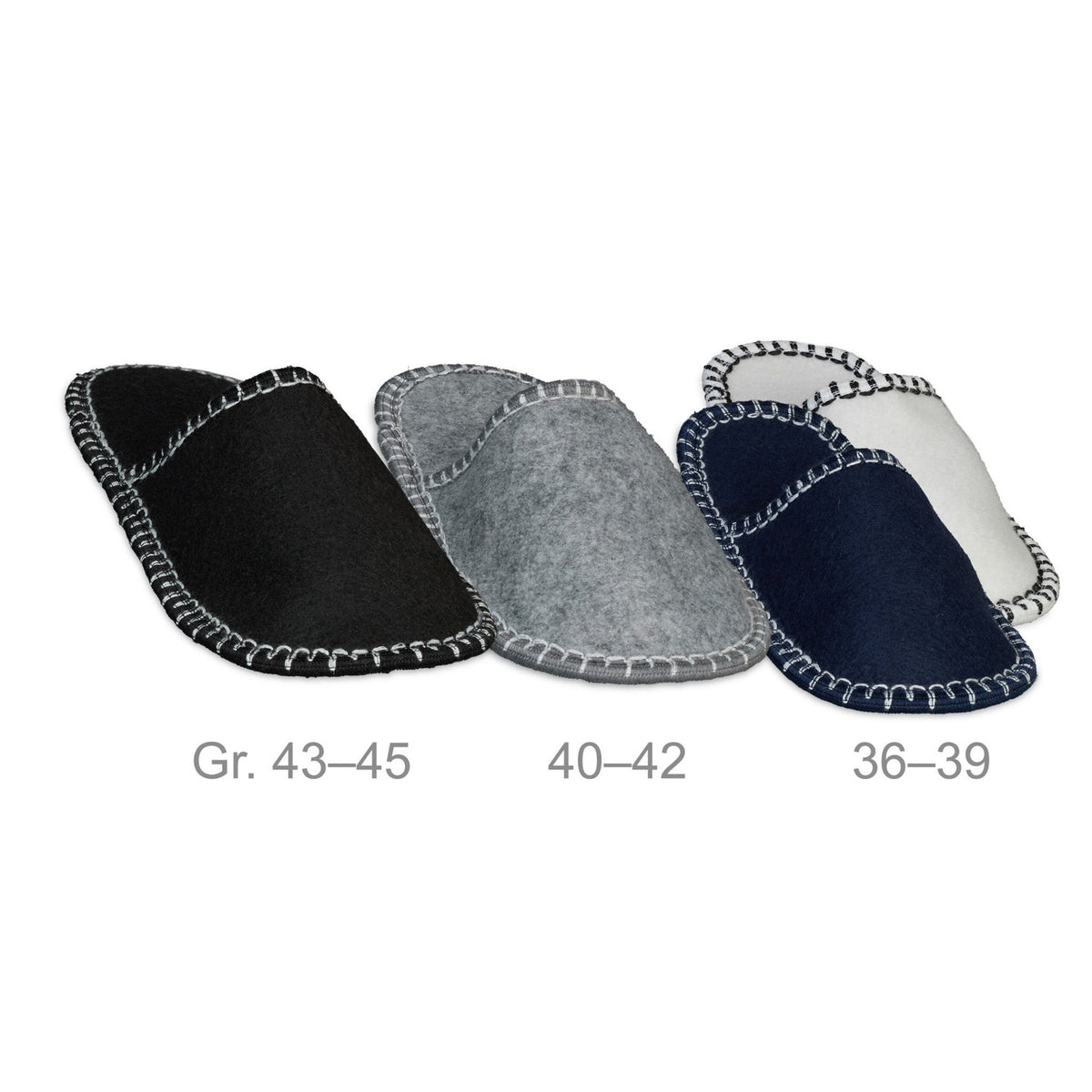 Non-Slip Felt House Slippers, 6 Pairs with Storage Bag
