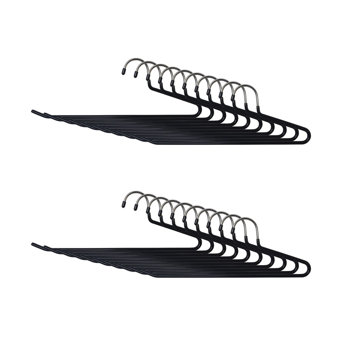 Non-Slip Metal Trouser Hangers, Space-Saving Set