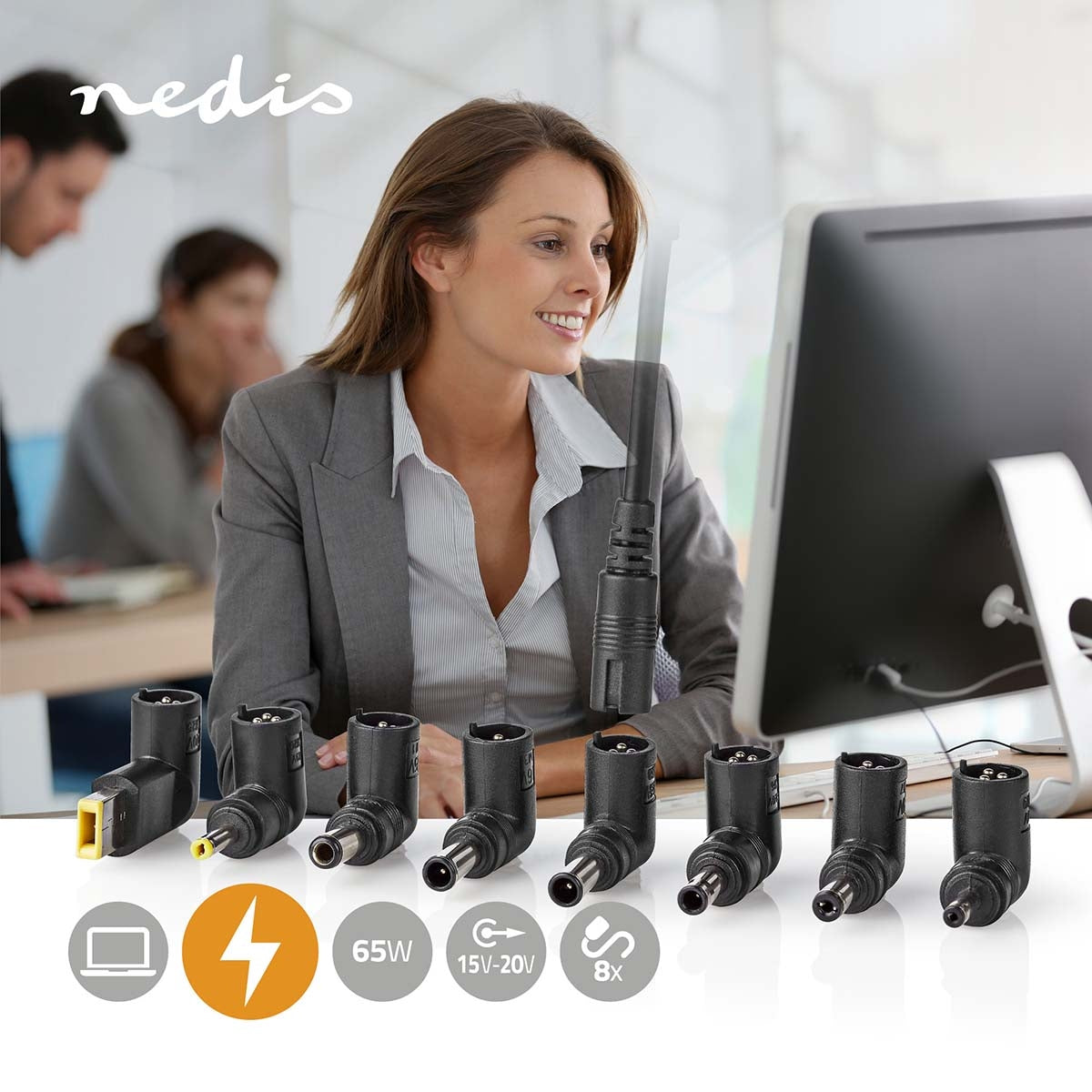 Notebook Adapter | 65 W| 15 / 16 / 19 / 19.5 / 20 V DC | 4.0 A| Type F (CEE 7/7)