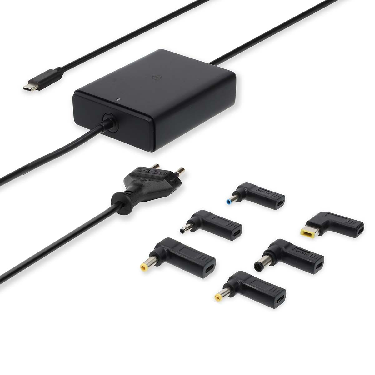 Notebook Adapter | GaN | 65 W| 5 / 9 / 12 / 15 / 20 V DC | 2.4 / 3.0 / 3.25 A | Used for: Computer / Smartphone / Tablet | Euro / Type-C (CEE 7/16)